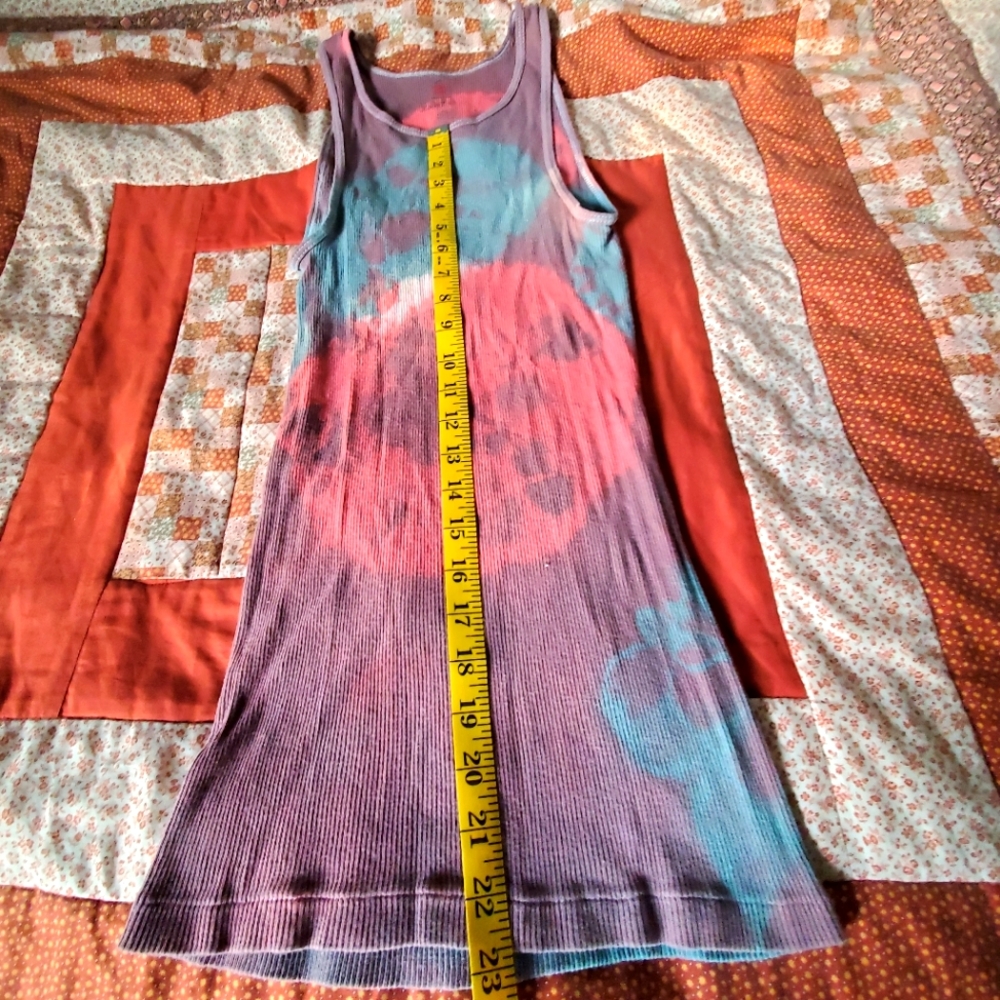 Custom Tye Dyed Hanes A-shirt. Size Large (see photo measurements) One Off